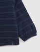 Cardigan réversible marine et imprimé colibrisbébé fille-4
