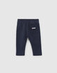 Marineblaue Babyjungen-Jerseyhose mit Eingrifftaschen-3