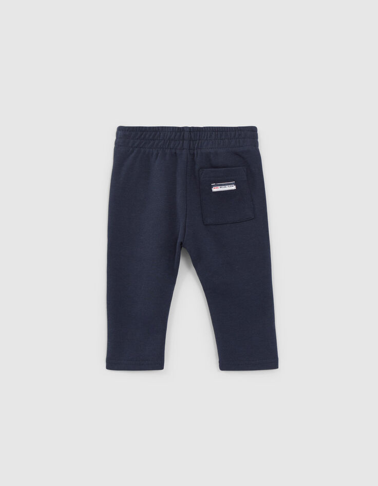 Marineblaue Babyjungen-Jerseyhose mit Eingrifftaschen-3