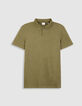 Polo manches courtes kaki coton modal Homme-6