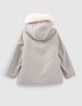 Manteau gris fourr&eacute; esprit caban fille-3