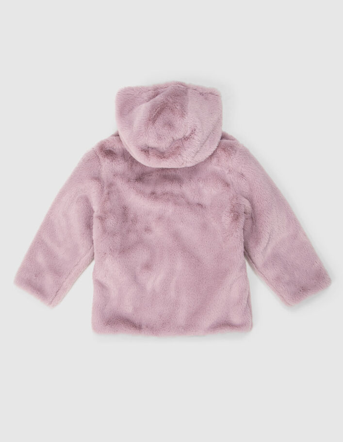 Girls’ violet Sherpa/bronze reversible padded jacket-6