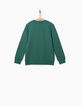 Sweat vert à patch K bouclette garçon-5