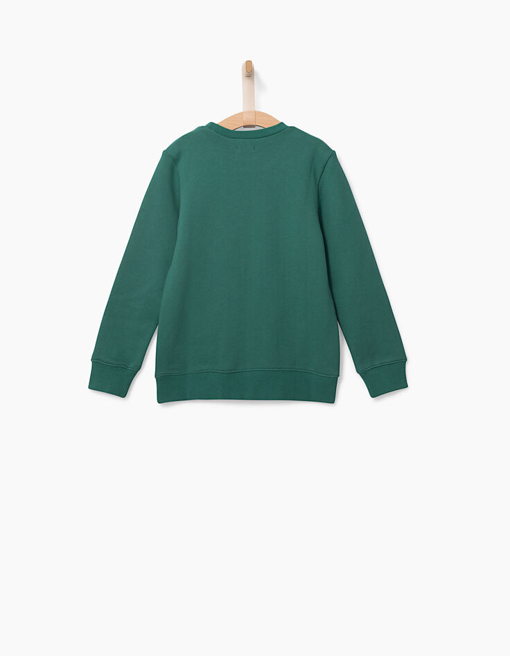 Sweat vert à patch K bouclette garçon-5 Sweat vert à patch K bouclette garçon-5