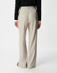 Women's beige suit pants-4