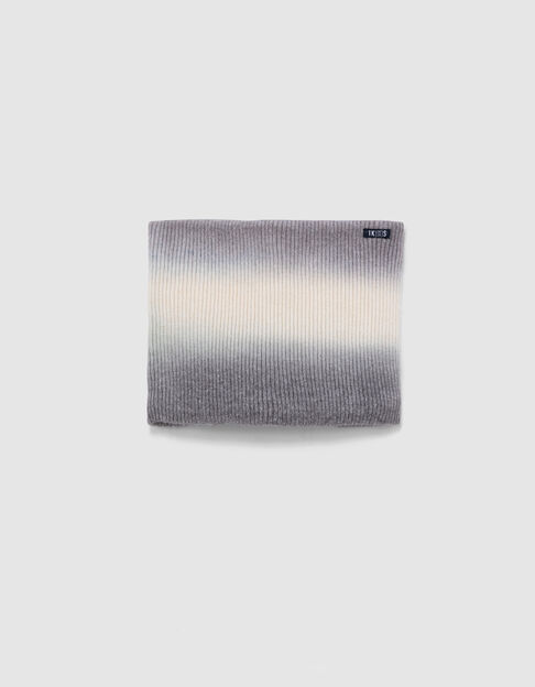 Boy's grey tie-and-dye knit snood - IKKS