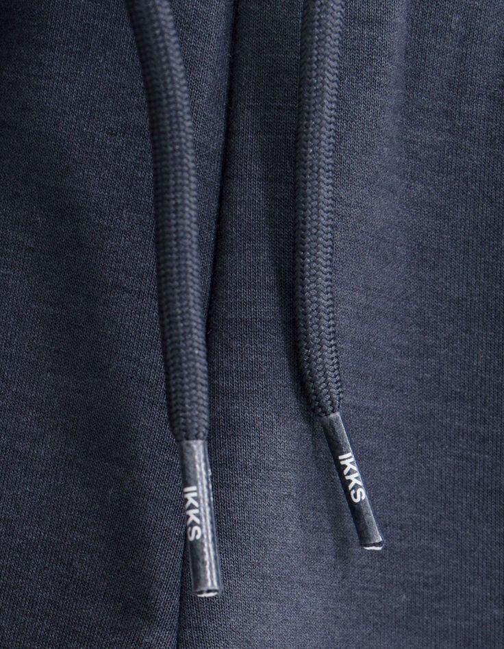 Boy's grey bi-material jogging suit with zipped pockets-5