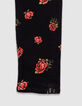 Mädchenwendeleggings in Schwarz und mit Rosenprint-6
