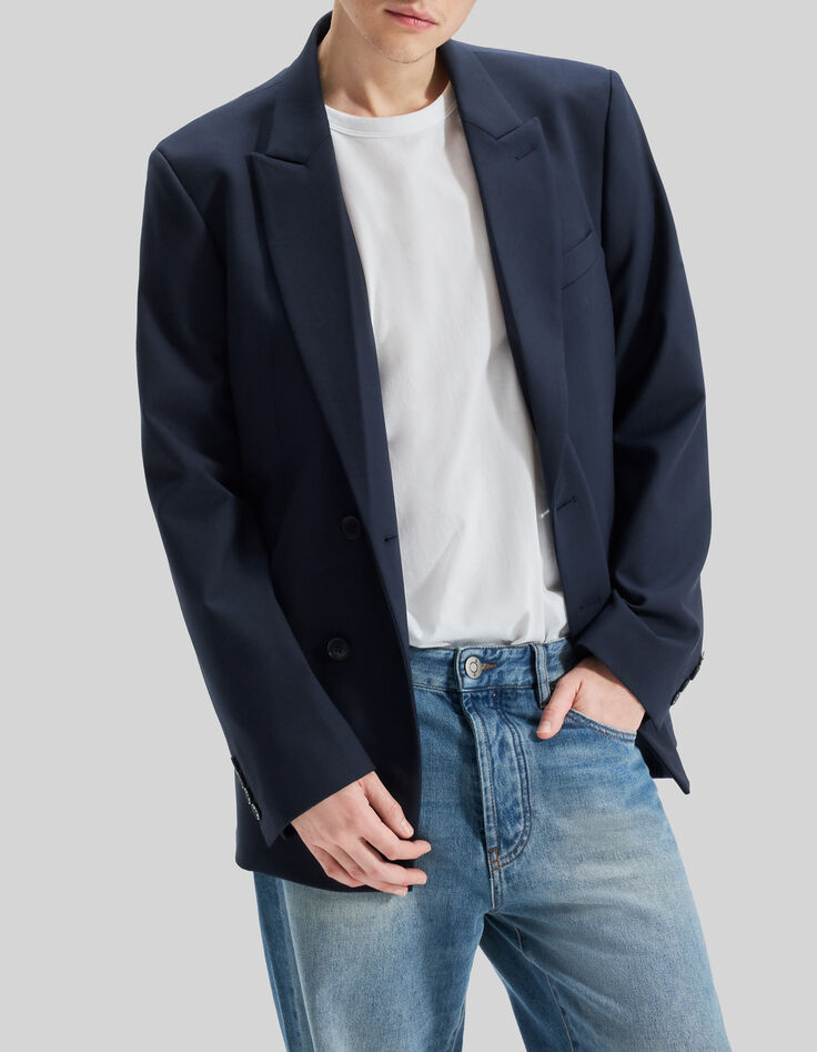 Gender Free-Blazer croisé marine Mixte-6 Gender Free-Blazer croisé marine Mixte-6