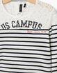 Girls' sailor T-shirt with lace at top-3