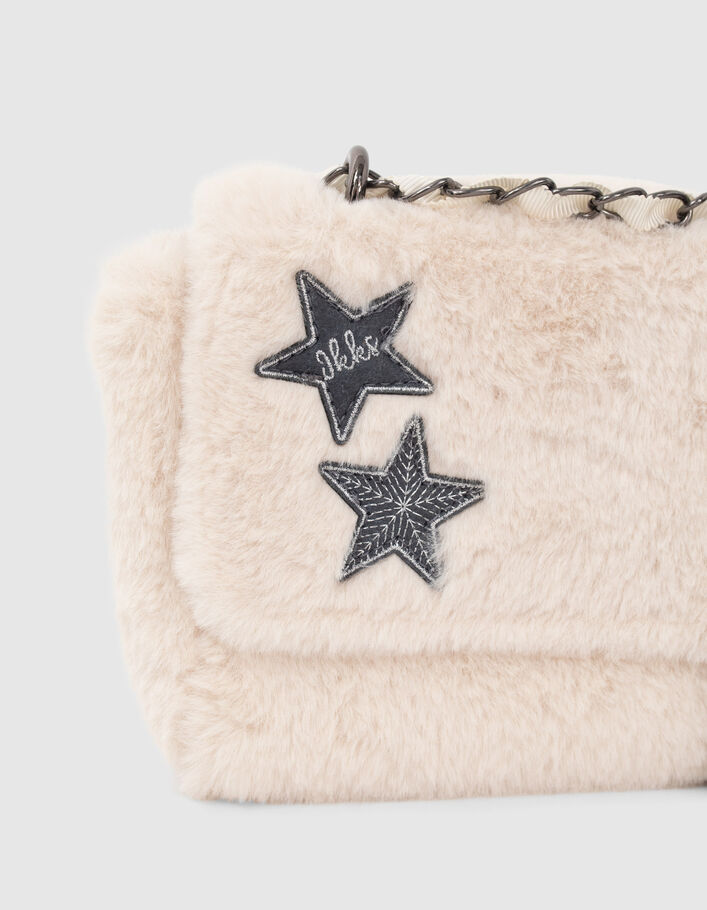 Bolso rosa suave insignias estrellas niña-5