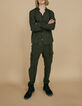 Men&rsquo;s light khaki flowing COMBAT trousers-1
