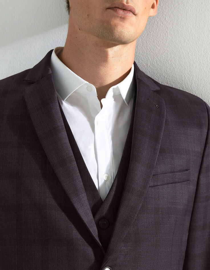 Veste de costume indigo TRAVEL SUIT à carreaux Homme-5