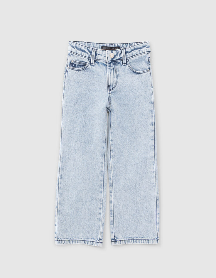 Vaqueros WIDE LEG azules cinturón pañuelo niña-5