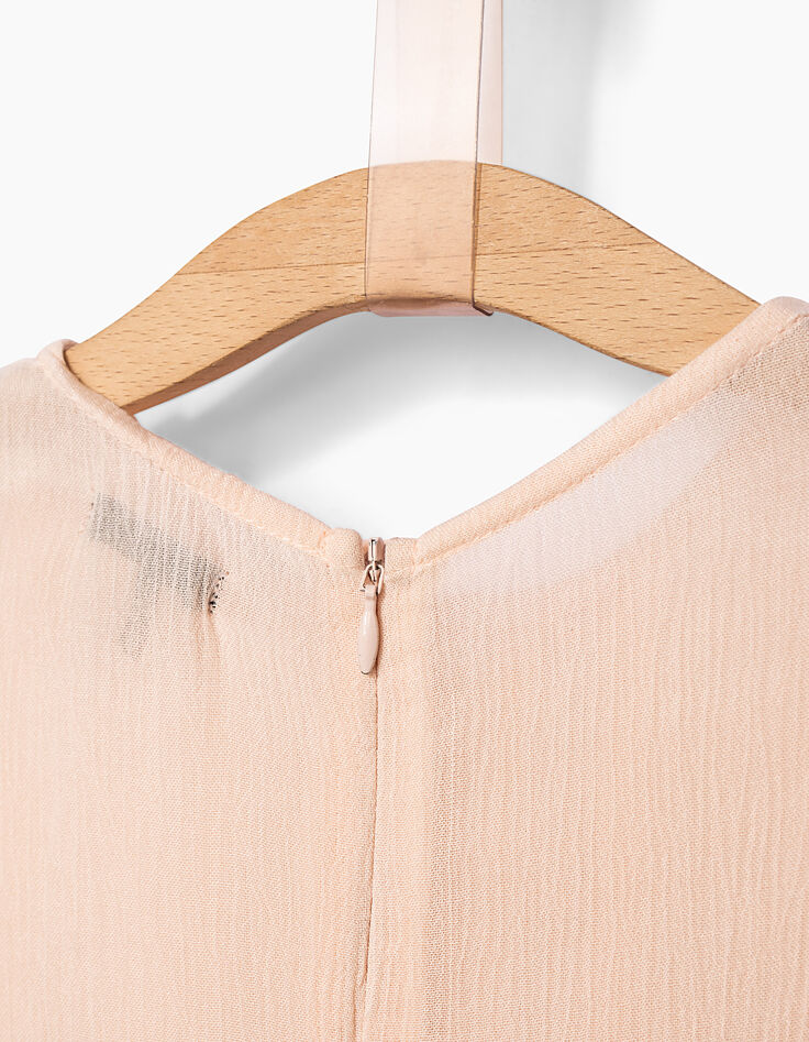 Poederroze jurk fantasie ladderajour meisjes-6