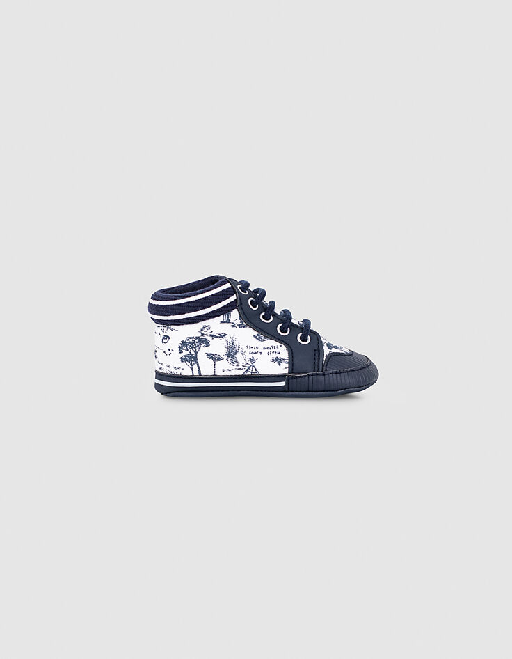 Navy sneakers print French West Coast babyjongens -5