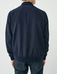 Men’s navy nylon bomber jacket-3