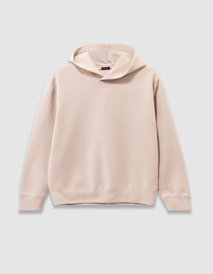 Boys’ beige sweatshirt with embossed slogan on back-1 Boys’ beige sweatshirt with embossed slogan on back-1