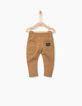 Pantalon cognac à ceinture élastiquée bébé garçon-2