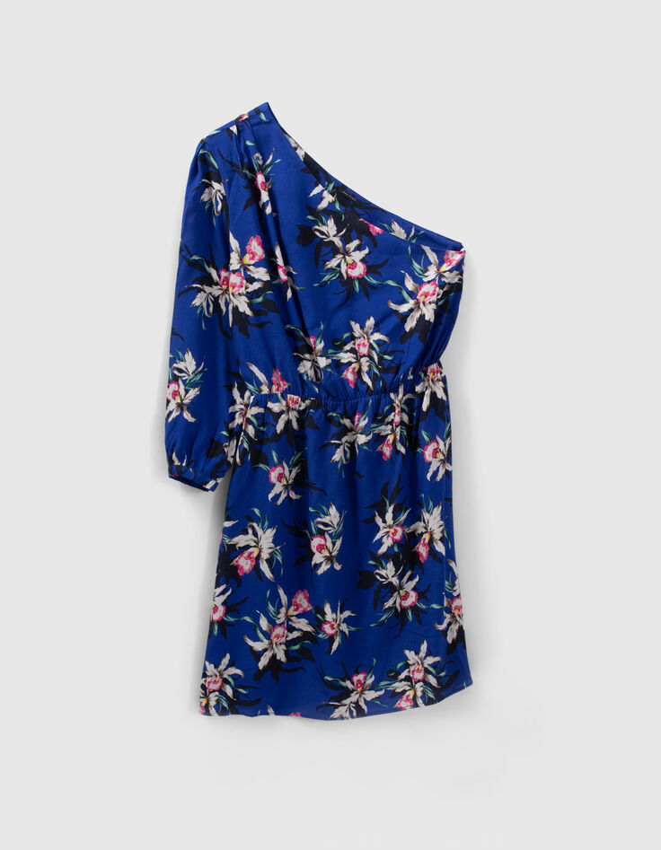 Asymmetrische jurk LENZING™ ECOVERO™ paradijsbloemen Dames-6