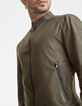 Blouson nylon kaki homme-5