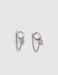 Silver Damenohrringe mit Strass-2