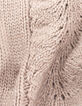Jersey de punto calado beige de niña-7