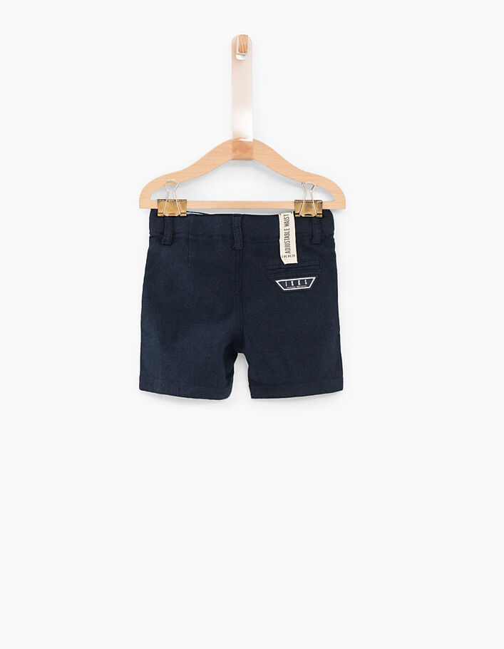 Baby boys' navy knit Bermuda shorts  - IKKS