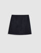 Jupe de tailleur courte marine motif rayures tennis Femme-7