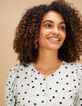 Top ivoor stippenprint I.Code-4
