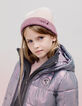 Bonnet rose tricot effet deep dye fille-1