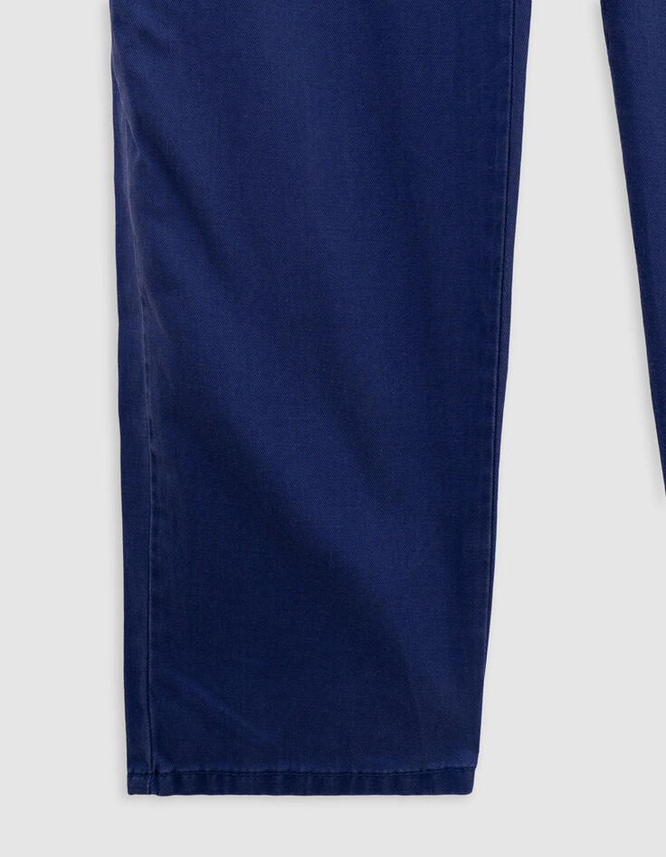 Langer blauer Mädchen-Overall, Druckknöpfe-7