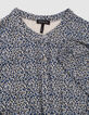 Marine 2-in-1 jurk bloemenprint en vest meisjes-3