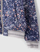 Mädchen-Wende-Bomberjacke, Ecovero®, Blumen-Print und Grau-6