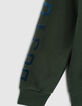 Sudadera verde ingl&eacute;s maxi letras mangas ni&ntilde;o -4