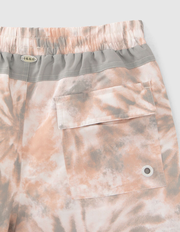 Kaki zwemshort tie and dye print jongens-5