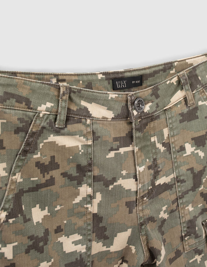 Bermudas battle caqui camuflaje píxeles niño - IKKS