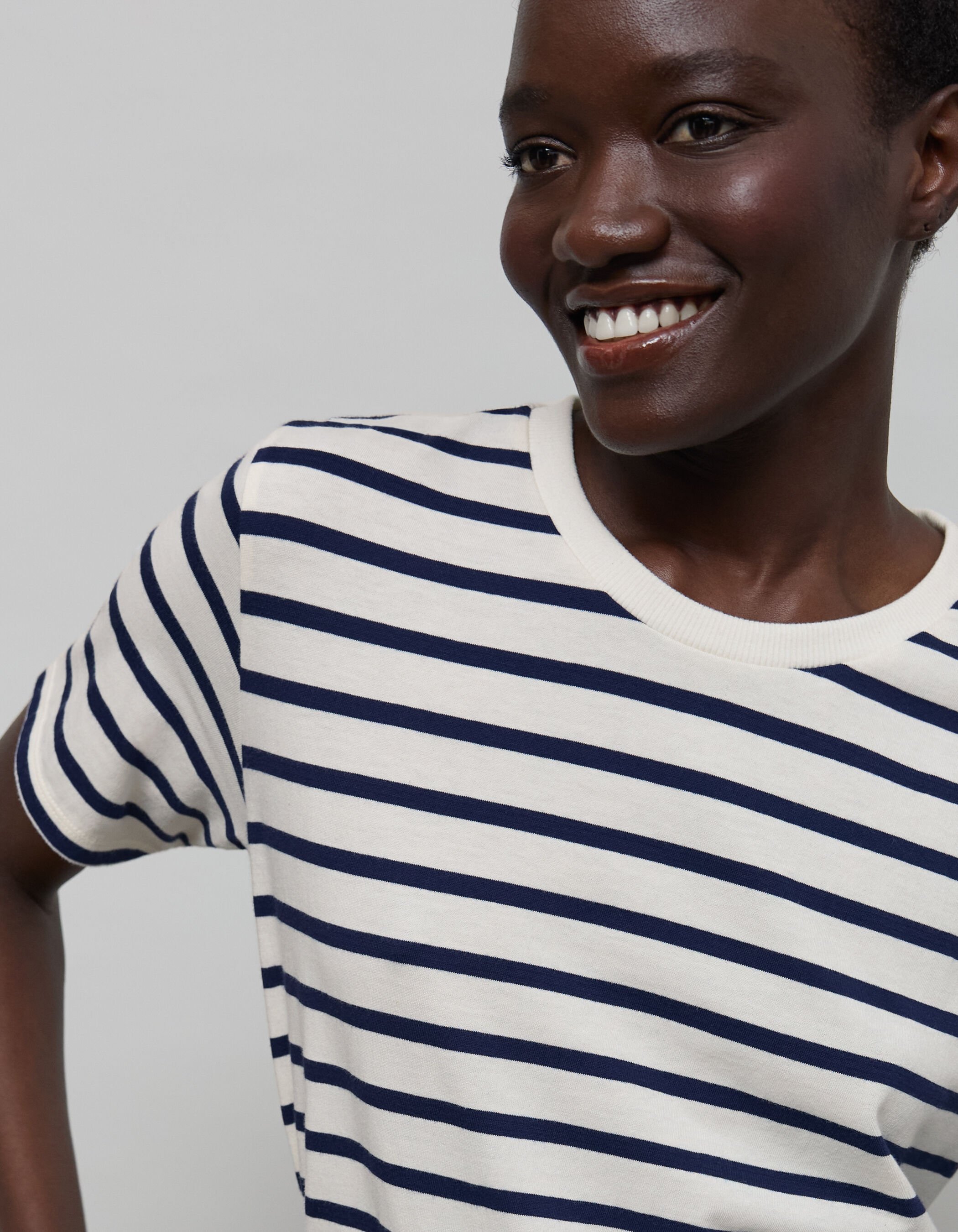 Camiseta marinera mensaje de purpurina para mujer espalda IKKS