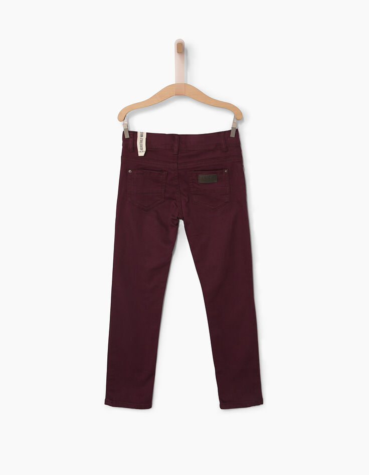 Jean bordeaux garçon -3