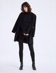 Schwarzes Rollkragen Damen-T-Shirt-6
