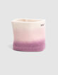 Girl's pink deep dye knit snood-2