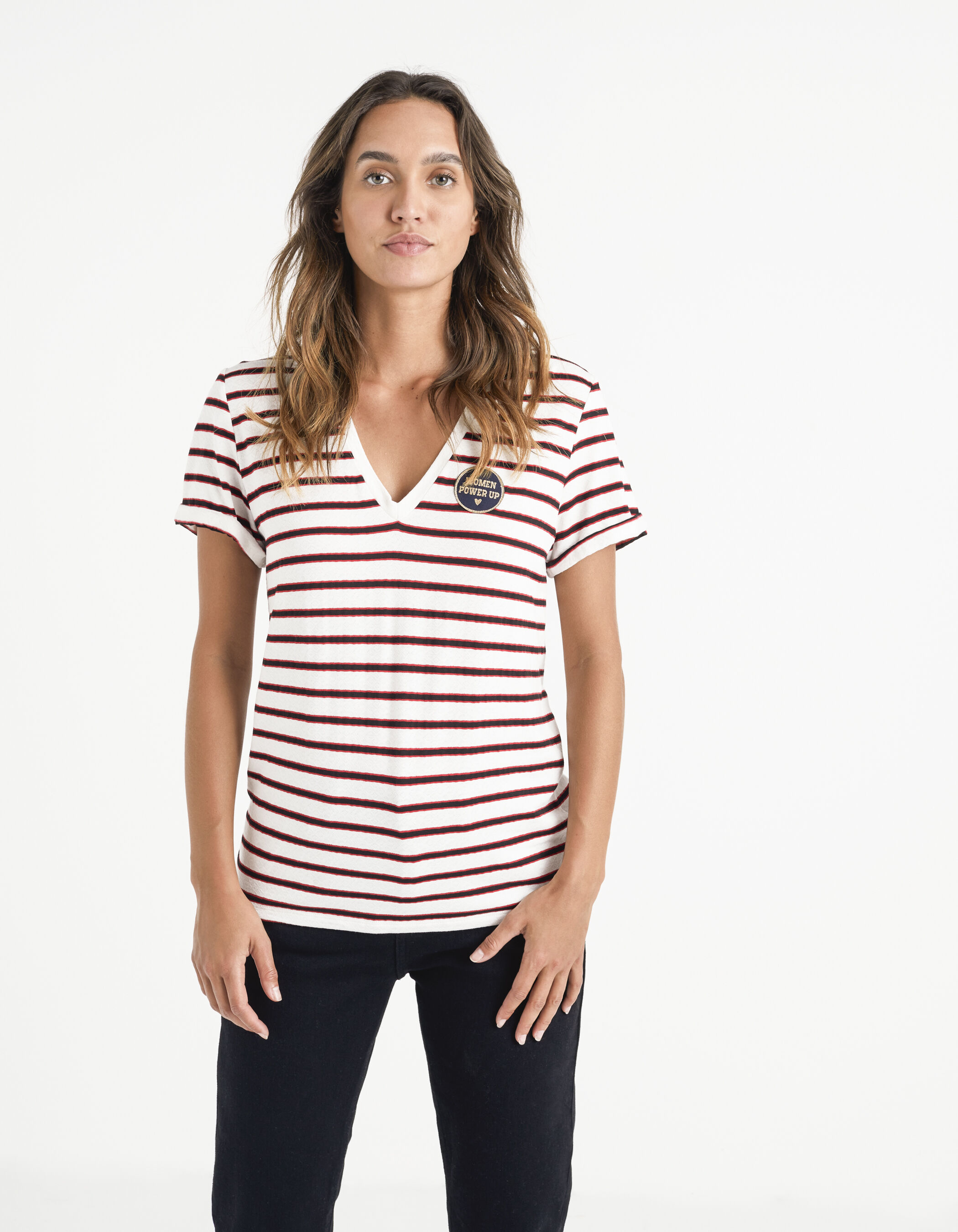 Off white t shirt stripes on sale