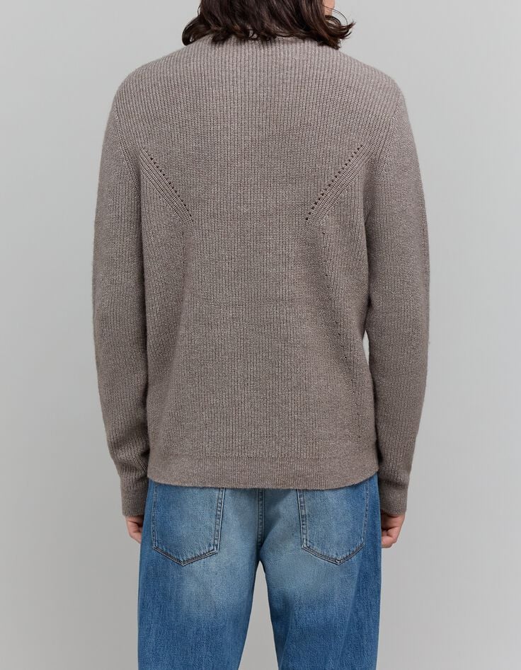 Jersey de cuello alto de punto crudo para hombre-4 Jersey de cuello alto de punto crudo para hombre-4