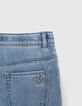 Blaue FLARE-Mädchenjeans in Crop-Länge-4