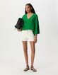 Blouse verte LENZING™ ECOVERO™ esprit cape-1