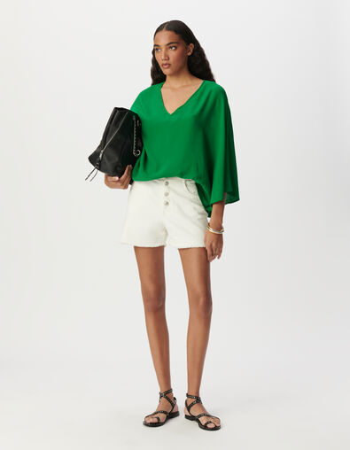 Blouse verte LENZING™ ECOVERO™ esprit cape - IKKS
