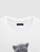 Girls&rsquo; off-white lion-cheerleader image T-shirt-2