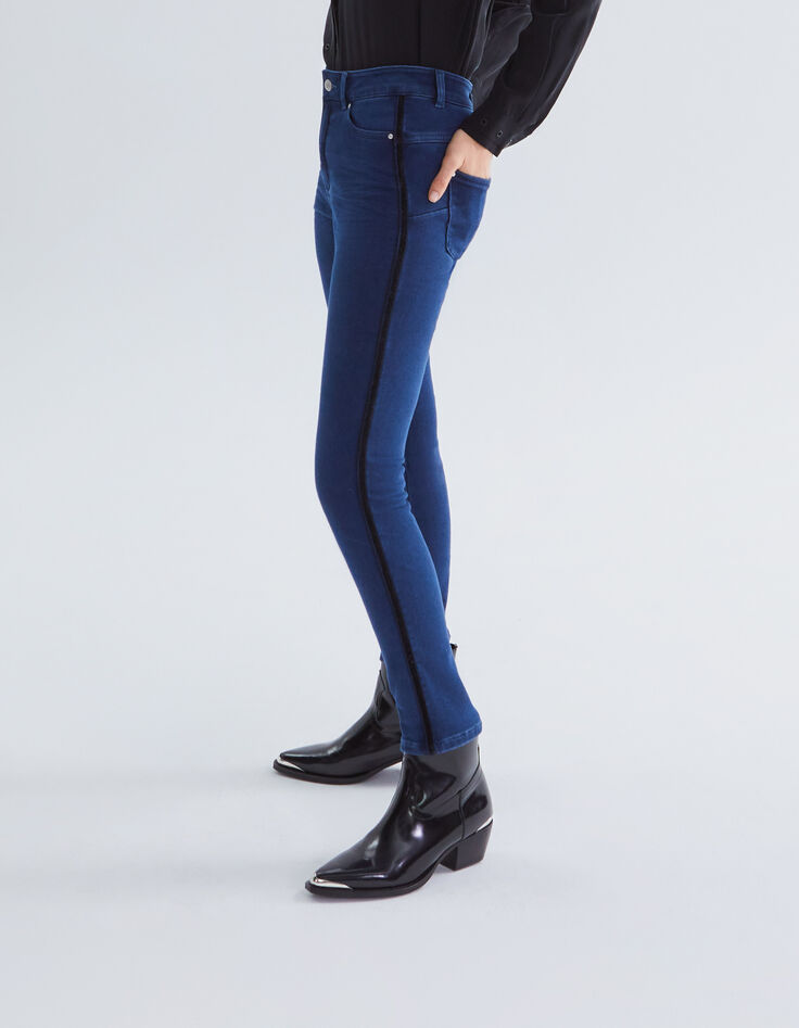 Women’s blue Cosy Fleece 7/8 slim jeans-2