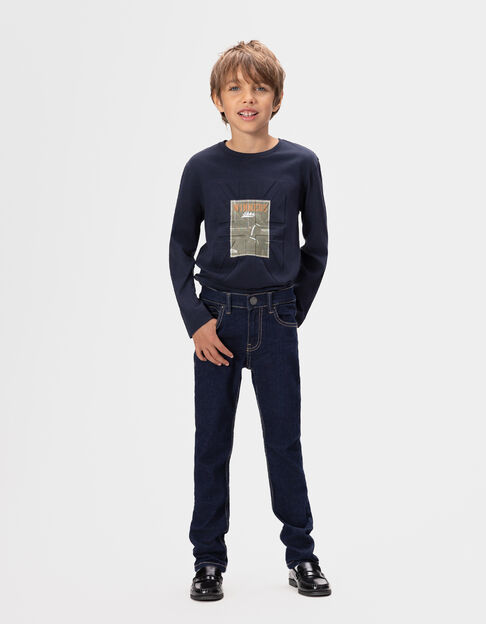 Jean SLIM brut avec badge et broderie garçon - IKKS