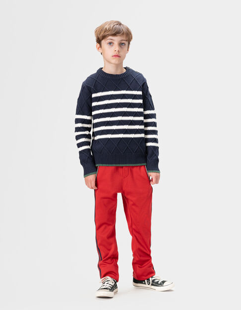 Pull marinière tricot fantaisie garçon - IKKS